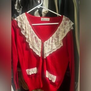 Kairuifu Red Cardigan